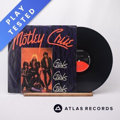 Mötley Crüe Girls Girls Girls 12" Single Vinyl Record EKR 59T Elektra - VG+/EX