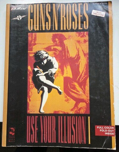 Guns N Roses Use Your Illusion I 1991 Book Guitar Tab+notation/vocals+poster VGC