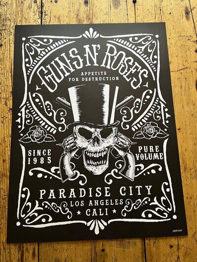 Guns N Roses - Tour Lithograph / Poster - Paradise City - 2016