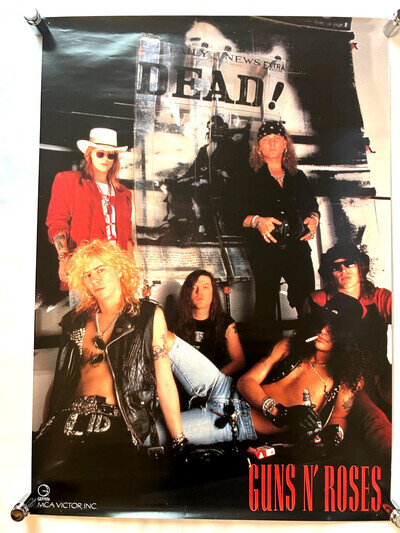 Guns N Roses Use Your Illusion 1991 Promo Poster B2 Japan Vintage Rock Band