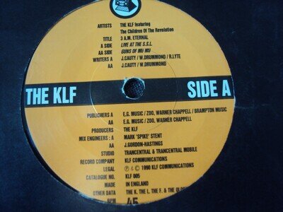 THE KLF "LIVE AT THE S.S.L" EX UK 1990 7" DANCE, ELECTRONICA CLASSIC