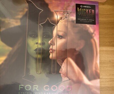 Wicked For Good 7 Inch vinyl regal exclusive black glitter Ariana grande