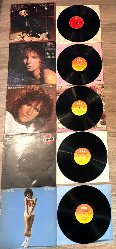BARBRA STREISAND - Vinyl LP Bundle x 5 LPS + inners + poster