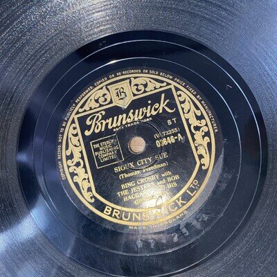 BING CROSBY "Sioux City Sue / You Sang My Love Song" BRUNSWICK 03646 [78]