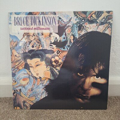 Bruce Dickinson Tattooed Millionaire Vinyl Album LP 1990 Iron Maiden EMC3574 1st