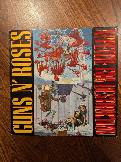 Guns N' Roses - Appetite For Destruction - 12" Vinyl Record LP 1987 1st Press