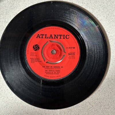 VANILLA FUDGE YOU KEEP ME HANGING ON 1967 ATLANTIC 7 INCH VINYL SINGLE
