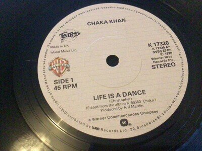 Chaka Khan Lifeisa dance 7" vinyl single record.