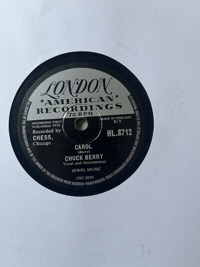Chuck Berry Carol / Hey Pedro 10" 78 Record