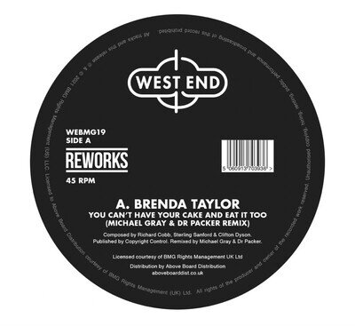 Brenda Taylor - NYC PEECH BOYS - You Can't Have Your Cake & Eat It Too - 12"
