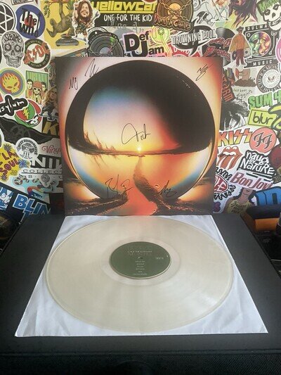 CAGE THE ELEPHANT Neon Pill VG++ CLEAR VINYL AUTOGRAPHED SIGNED