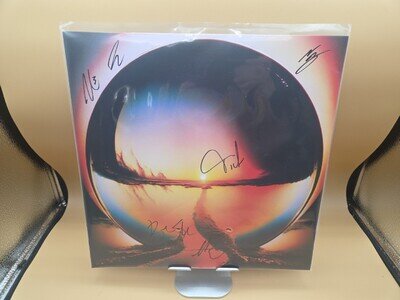 SIGNED Cage The Elephant Neon Pill CLEAR vinyl LP autographed melophobia indie