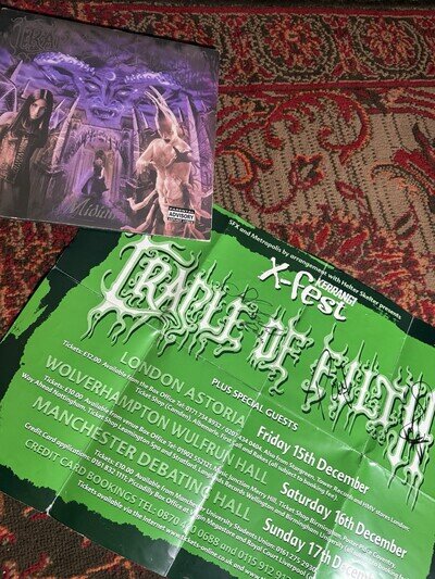 Cradle of Filth - Midian | First Press MFN 666 + Plus Signed Tour Poster