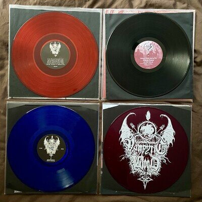 Vampyric Blood 4 Vinyl Lot Cradle of Filth Behemoth Satanic Warmaster Goatmoon