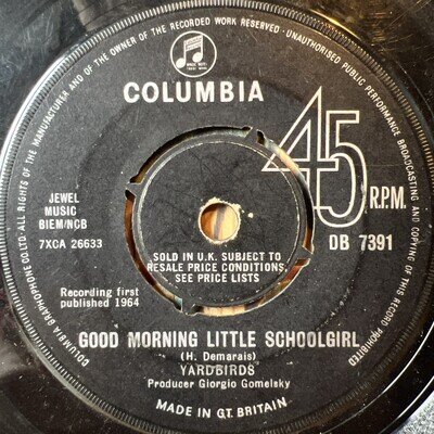 Yardbirds - Good Morning, Little Schoolgirl - Vinyl Record 7” Single - G+/F