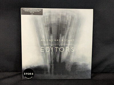 EDITORS AN END HAS A START 7" CLEAR VINYL 2007. UNPLAYED. STICKER ON SLEEVE.