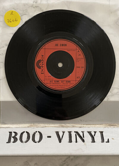 Joe Simon "Get Down Get Down"c/w"In My Baby's Arms" Polydor 2066 551- 1975 EX