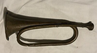 Antique A.H. Gesike New York Brass Bugle Horn A1 Early 1900s Display Piece