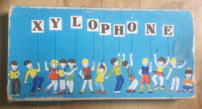 VINTAGE 1950s/60s metal XYLOPHONE / WEST GERMAN (MADE IN GDR) / xv
