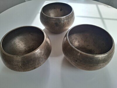 Antique Singing Bowls - Set ot 3