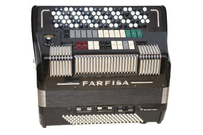 Vintage Accordion Farfisa Italy Model TX 10 Transivox E - Accordion Organ