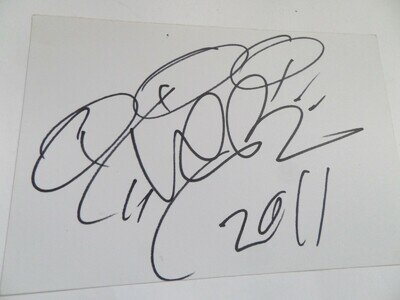 VANILLA ICE , AUTOGRAPHED CARD.