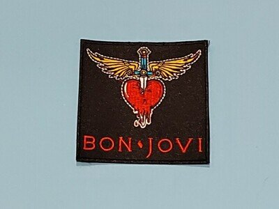 Rock Music Sew / Iron On Embroidered Patch:- Bon Jovi (a)