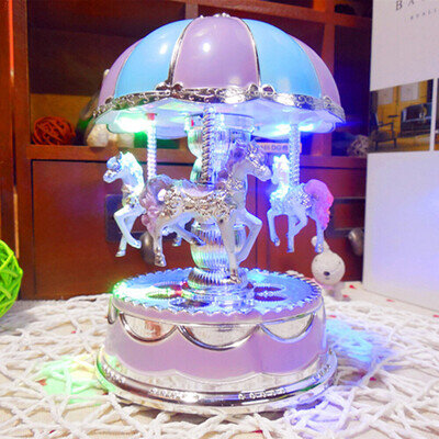 LED carousel horse night light LED Luxury Carousel Music Box