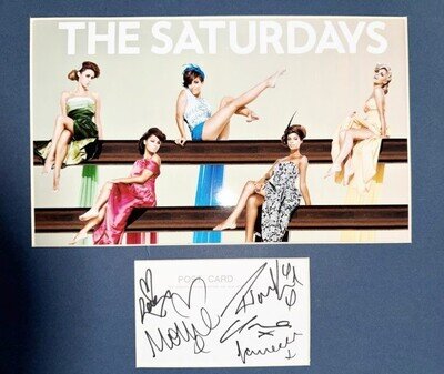 Multi Signed The Saturdays Autograph Photo Mount Rochelle Mollie Frankie Bridge