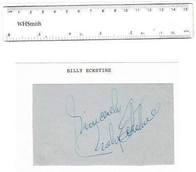 Billy Eckstine autograph