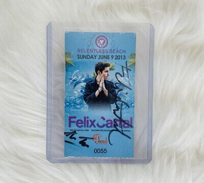 FELIX CARTAL Autographed / Signed DJ Concert / Rave Ticket 2013