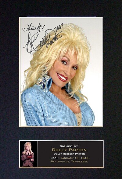 239 Dolly Parton Country A4 Framed Mounted Autograph Reproduction Signed Print
