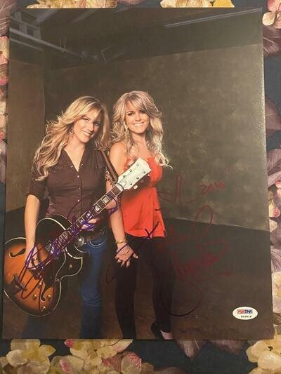 BOMSHEL KELLY SHEPARD & KRISTY OSMUNSON SIGNED 14 X 11 PHOTO PSA / DNA (COUNTRY