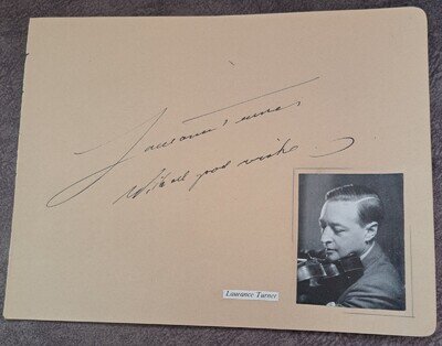 Laurence Turner AUTOGRAPH /SIGNATURE English Violinist Halle Orchestra Leader