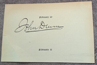 John Dunn AUTOGRAPH /SIGNATURE English Violinist & Composer 1866-1940