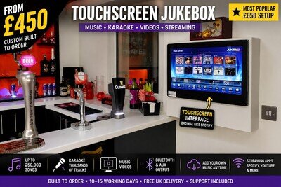 Touchscreen Jukebox | Up To 250,000 Songs | Karaoke | Home Bar Music System