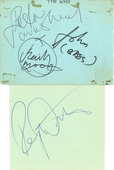 The Who Autographs 1960s