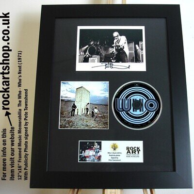 The Who SIGNED PETE TOWNSHEND Who's Next Autographed Framed *WORLD SHIP