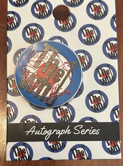 Hard Rock Cafe 2022 THE WHO Autograph Series Iconic Logo w Signatures PIN