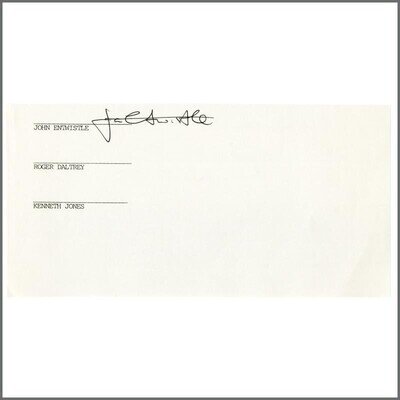 John Entwistle Autograph