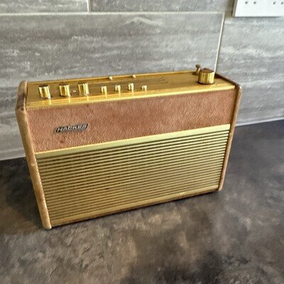 Rare Hacker Golden Sovereign AM FM Radio