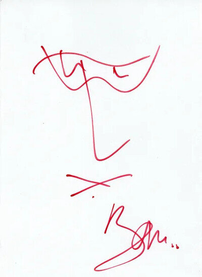 Bono Self-Portrait Autograph