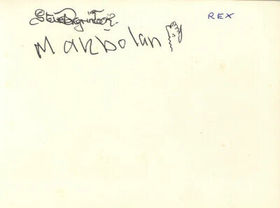 Marc Bolan autograph 1970s