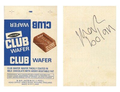 Marc Bolan Autograph Manchester 1975