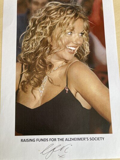 GERI HORNER HAND SIGNED AUTOGRAPH A4 SIZE 80g PAPER