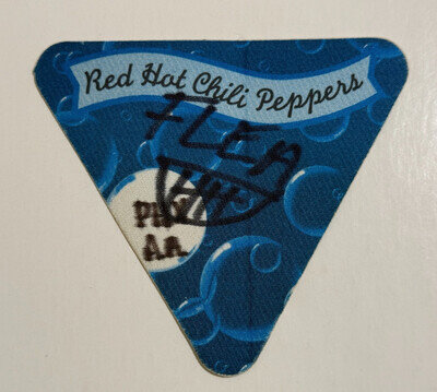 FLEA Red Hot Chili Peppers Signed Pass Sticker Autograph