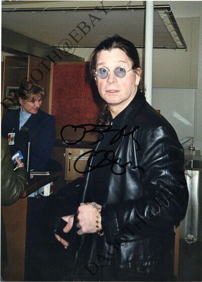 OZZY OSBOURNE Photo BLACK SABBATH Paranoid Iron Man Crazy Train Autograph SIGNED