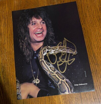 Ozzy Osbourne/ Autograph/ Vintage Photo/ Black Sabbath/ Signed/ Ozzy