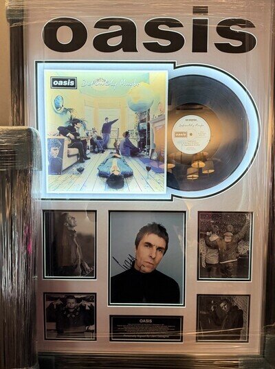 Oasis Definitely Maybe Framed Presentation Disc Display with Certified Autograph