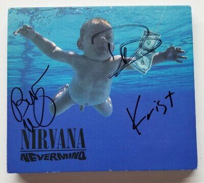 Nirvana SIGNED Nevermind CD JSA LOA Autograph by Dave Grohl Novoselic Butch Vig